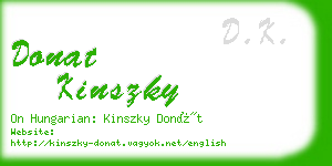 donat kinszky business card